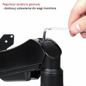 Art Uchwyt biurkowy na 2 monitory 13" - 27" L-13GD (RAMART L-13GD) 3