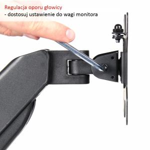 Art Uchwyt biurkowy na 2 monitory 13" - 27" L-13GD (RAMART L-13GD) 4