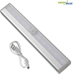 GreenBlue Lampa LED z czujnikiem pir do kuchni, garderoby, akumulator, USB (GB119) 1