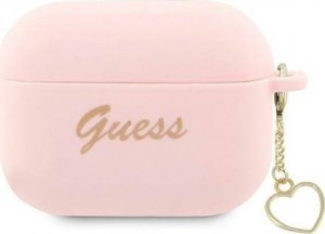 Guess Etui Guess GUAP2LSCHSP Apple AirPods Pro 2 cover różowy/pink Silicone Charm Heart Collection 1