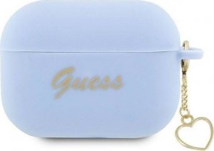 Guess Etui Guess GUAP2LSCHSB Apple AirPods Pro 2 cover niebieski/blue Silicone Charm Heart Collection 1