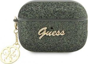 Guess Etui Guess GUAP2GLGSHA Apple AirPods Pro 2 cover zielony/khaki Glitter Flake 4G Charm 1