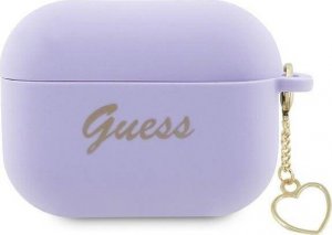 Guess Etui Guess GUAP2LSCHSU Apple AirPods Pro 2 cover purpurowy/purple Silicone Charm Heart Collection 1