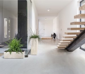 Prosperplast Doniczka URBI CASE TOWER BETON EFFECT - antracytowy 2