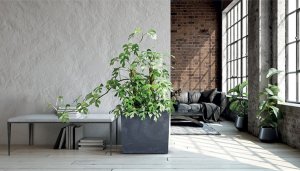 Prosperplast Doniczka URBI CASE TOWER BETON EFFECT - antracytowy 3