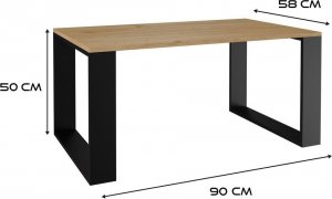 Lumarko Stolik Kawowy Ława Salon Loft Modern Dąb Artisan - Czerń! 5