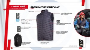 Lahti Pro Bezrękawnik ocieplany lekki czarny, "l", ce, lahti 3