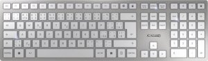 Klawiatura Cherry DW 9100 SLIM klawiatura RF Wireless + Bluetooth czeski, słowacki Srebrny 8