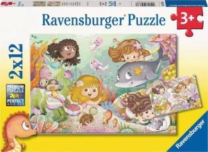 Ravensburger Ravensburger Childrens puzzle little fairies and mermaids (2x 12 pieces) 1