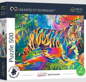 Trefl Puzzle 500 Color Splash: Tiger Encounter TREFL 1