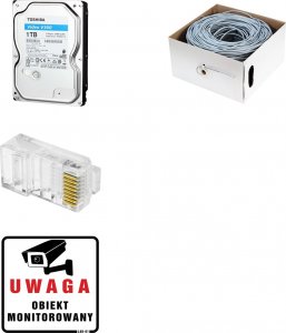 Kamera IP Hikvision Zestaw do monitoringu IP Hikvision HWN-2104MH-4P 3x HWI-T221H 15