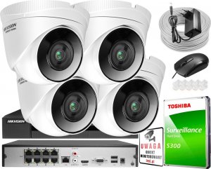 Kamera IP Hikvision Zestaw do monitoringu 8 kanałów IP PoE 4x HWI-T240H 4MPx IR 30m HIKVISION 1