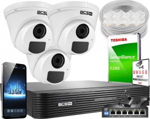 Kamera IP BCS Monitoring IP Full HD BCS Basic Full HD 2MPx 1TB H265 3x BCS-B-EIP12FR3(2.0) 2.8mm IR 30m 1