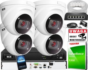 Kamera IP BCS View Monitoring IP BCS VIEW 5MPx 1TB H265 4x BCS-V-EIP45VSR3 2.8-12MM motozoom IR 30M 1