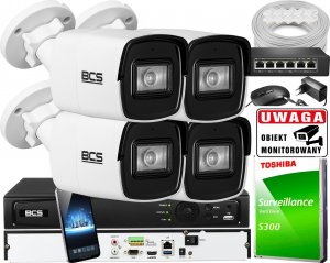 Kamera IP BCS View Monitoring IP BCS VIEW 4K 8MPx 1TB H265 4x BCS-V-TIP28FSR4-Ai2 2.8MM IR 40M 1