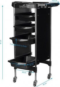 Activeshop Gabbiano pomocnik fryzjerski FX11-2 czarny 6