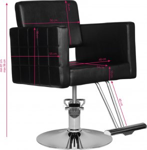 Activeshop Hair System fotel fryzjerski HS33 czarny 5