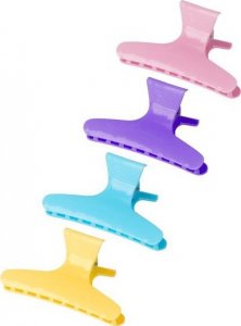 Activeshop Klamry fryzjerskie do włosów kraby E-47 12 szt, 8,2 cm mix kolor 2