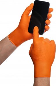 Mercator Medical Rękawice nitrylowe Mercator gogrip orange XL 50szt 3