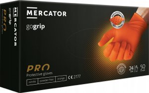 Mercator Medical Rękawice nitrylowe Mercator gogrip orange L 50 szt 1