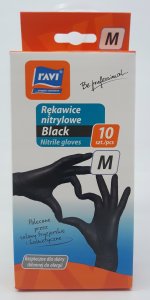 Ravi Rękawice nitrylowe BLACK 10 szt. M 2