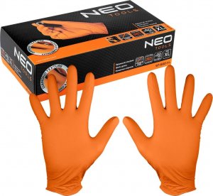 Neo Rękawiczki nitrylowe (Rękawiczki nitrylowe, pomarańczowe, 50 sztuk, rozmiar XL) 1