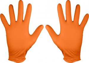 Neo Rękawiczki nitrylowe (Rękawiczki nitrylowe, pomarańczowe, 50 sztuk, rozmiar L) 2