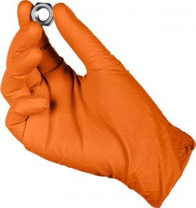 Neo Rękawiczki nitrylowe (Rękawiczki nitrylowe, pomarańczowe, 50 sztuk, rozmiar L) 8