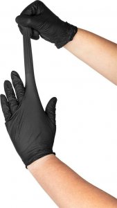 Neo Rękawiczki nitrylowe (Rękawiczki nitrylowe, czarne, 100 sztuk, rozmiar XL) 4