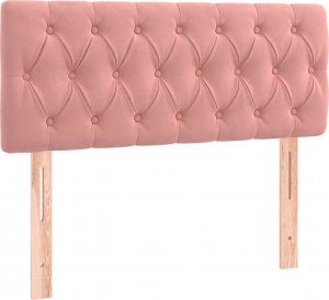 vidaXL vidaXL Łóżko kontynentalne z materacem i LED, różowy aksamit 90x190 cm 7