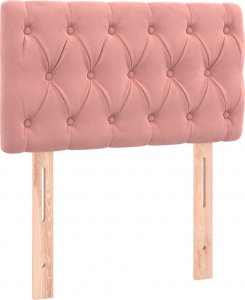 vidaXL vidaXL Łóżko kontynentalne z materacem, różowe, aksamit, 80x200 cm 6