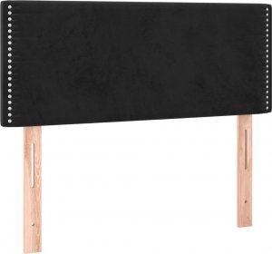 vidaXL vidaXL Łóżko kontynentalne z materacem, czarne, aksamit 100x200 cm 6