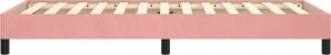 vidaXL vidaXL Rama łóżka, różowa, 90x190 cm, aksamitna 6