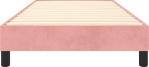 vidaXL vidaXL Łóżko kontynentalne, różowa, 90x190 cm, tapicerowana aksamitem 5