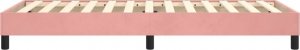 vidaXL vidaXL Łóżko kontynentalne, różowa, 90x190 cm, tapicerowana aksamitem 6