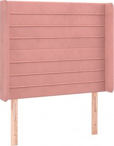 vidaXL vidaXL Łóżko kontynentalne z materacem i LED, różowy aksamit 90x190 cm 7