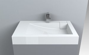 Umywalka Miraggio Umywalka nad pralkę ścienna prostokątna 80 x 50 cm Miraggio 5