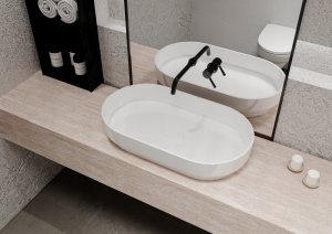 Umywalka Miraggio Umywalka nablatowa owalna 75 x 42 cm 6