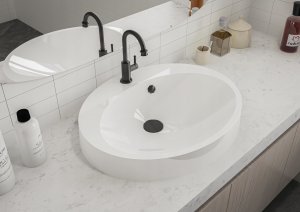 Umywalka Miraggio Umywalka wpuszczana owalna 55 x 45 cm 7