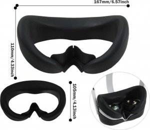 Pico Dwuczęściowa silikonowa nakładka na twarz do PICO 4 | Czarna 6