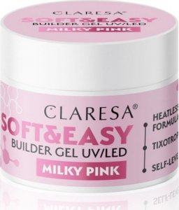 Claresa CLARESA ŻEL BUDUJĄCY SOFT&EASY GEL MILKY PINK 90G 4