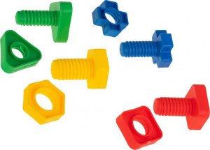 Klocki konstrukcyjne edukacyjne śruby montessori 30 elementów 5