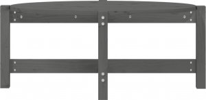 vidaXL Stolik kawowy, szary, 87x48x35 cm, lite drewno sosnowe 5