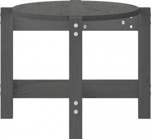 vidaXL Stolik kawowy, szary, 87x48x35 cm, lite drewno sosnowe 6