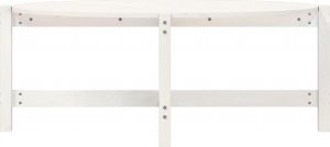 vidaXL Stolik kawowy, biały, 118x63x45 cm, lite drewno sosnowe 5