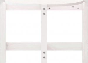 vidaXL Stolik kawowy, biały, 118x63x45 cm, lite drewno sosnowe 6