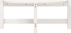 vidaXL Stolik kawowy, biały, 87x48x35 cm, lite drewno sosnowe 5