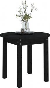 vidaXL Stolik kawowy, czarny, 45x40 cm, lite drewno sosnowe 4