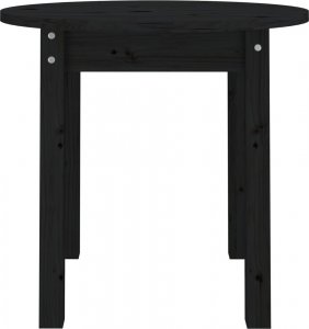 vidaXL Stolik kawowy, czarny, 45x40 cm, lite drewno sosnowe 5