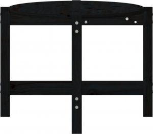 vidaXL vidaXL Stolik kawowy, czarny, 118x63x45 cm, lite drewno sosnowe 6